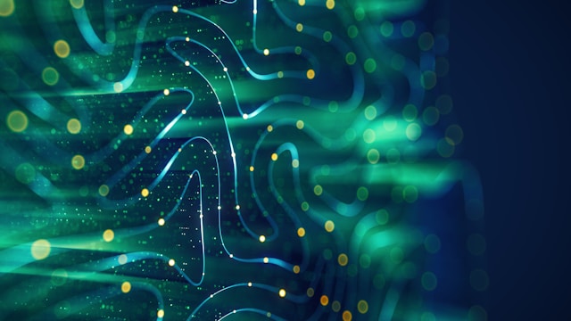 Closeup image of a cerebral neural network.
